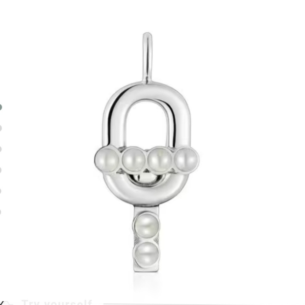 TOUS Manifesto Silver Cultured Pearl Charm